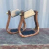 Nettles 2" Cherry Stirrup With Leveler -Weaver Leather Cowboy Store IMG 4605