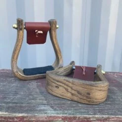 Nettles 2" Stained Barrel Racer Stirrup 9 Nettles 2" Stained Barrel Racer Stirrup -Weaver Leather Cowboy Store IMG 4612