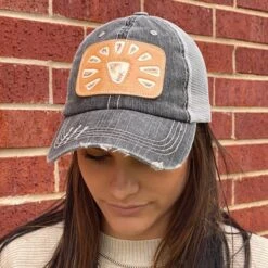 McIntire Saddlery Charcoal White Squash Patch Cap -Weaver Leather Cowboy Store IMG 5649