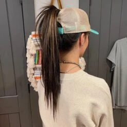 McIntire Saddlery Let's Go Brandin' Mint Ponytail Cap -Weaver Leather Cowboy Store IMG 5661