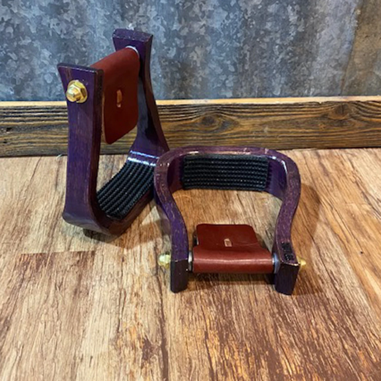 Nettles 2" Distressed Purple Barrel Stirrup 3 Nettles 2" Distressed Purple Barrel Stirrup