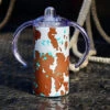 Acid Wash Cowprint Sippy Cup -Weaver Leather Cowboy Store IMG 8527