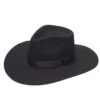 Twister Women's Black Fedora Felt -Weaver Leather Cowboy Store Ladies Pinch Front Black Hat prd 79263 s t78100011