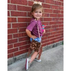 Mini Leopard Rose Gold Purse -Weaver Leather Cowboy Store London3