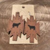 TNR Handmade Leather Cattle Rawhide Aztec Earrings
