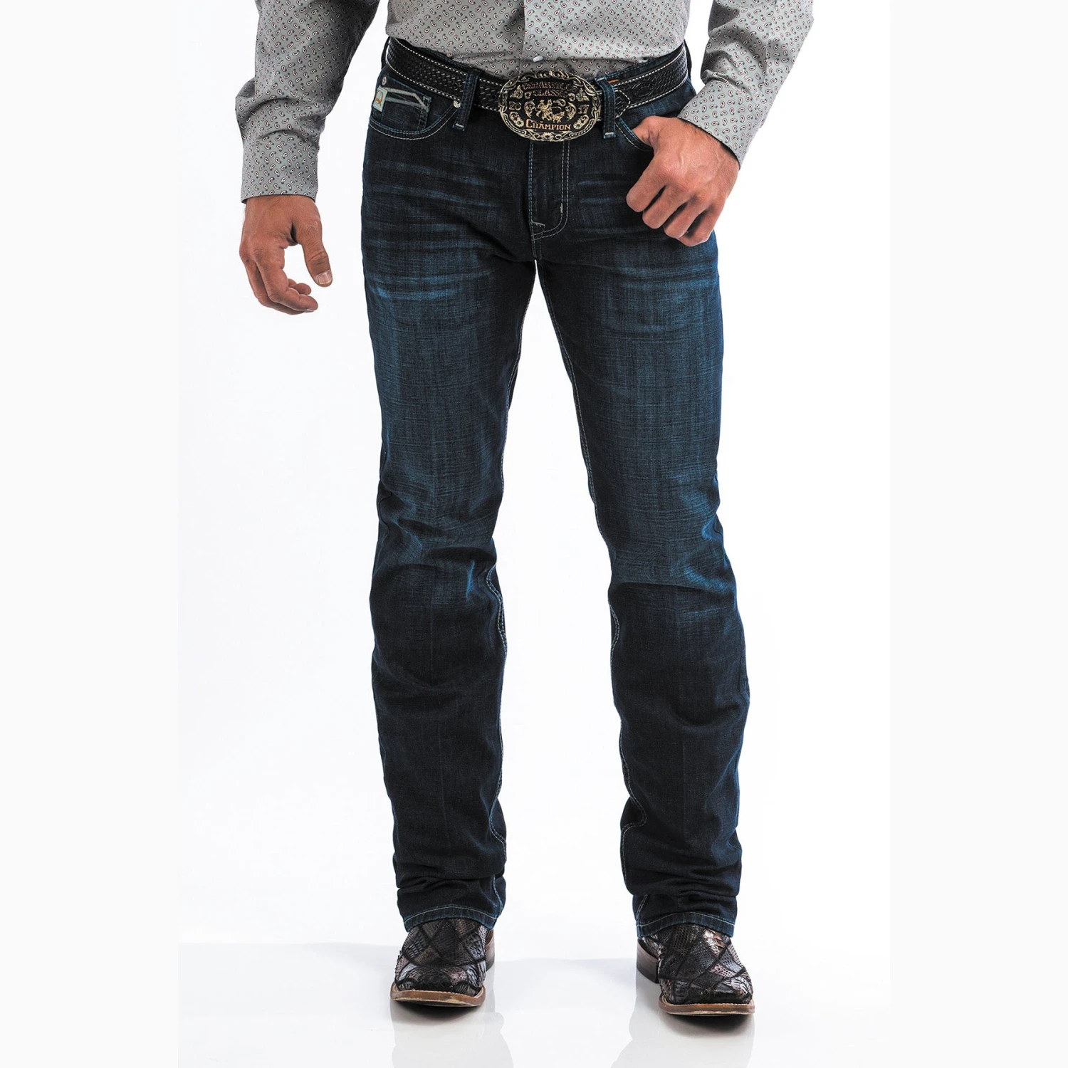 Cinch Men's Dark Wash Performance Ian Jean 5 Cinch Men's Dark Wash Performance Ian Jean - Image 3
