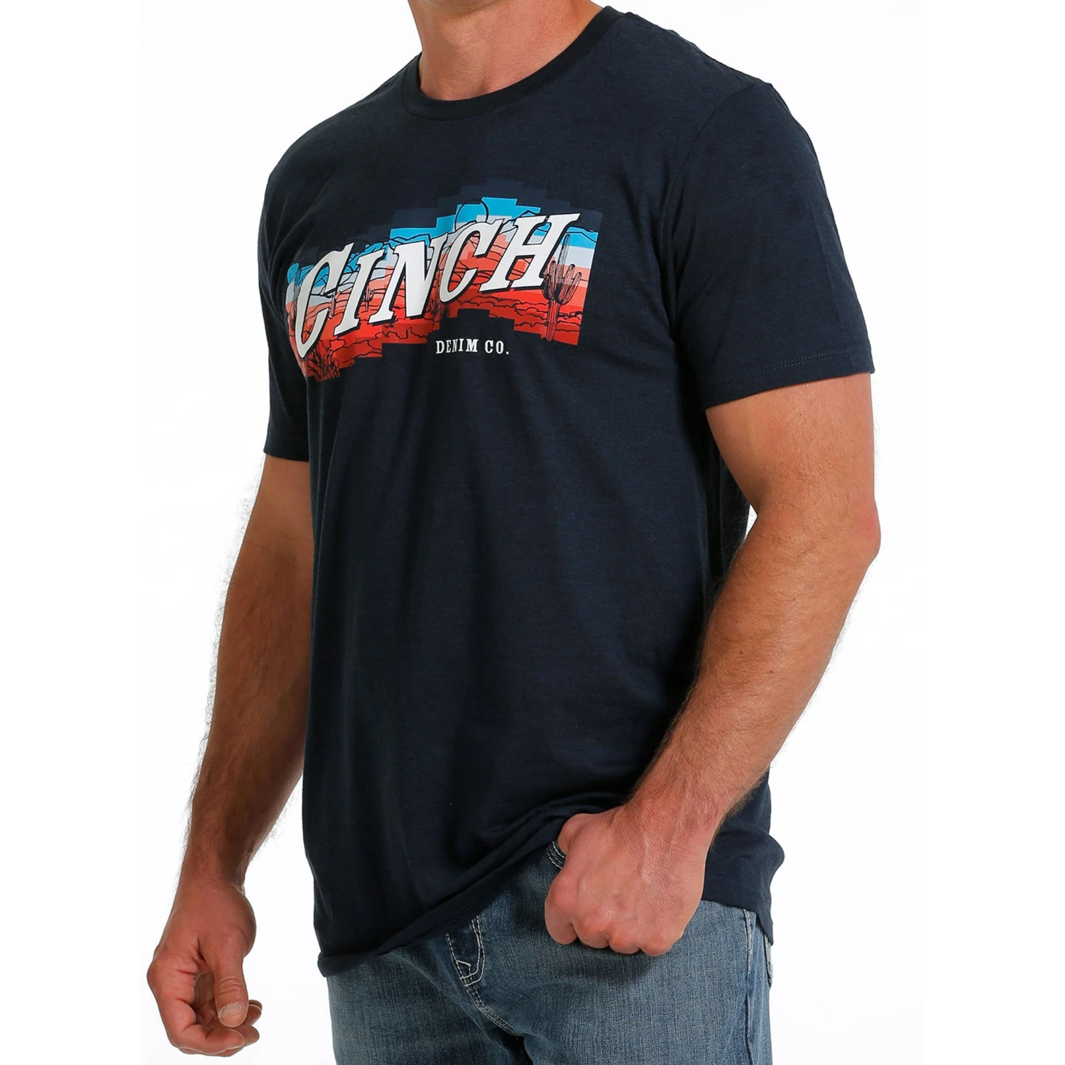 Cinch Men's Heather Navy Tee 4 Cinch Men's Heather Navy Tee - Image 2