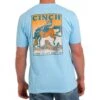 Cinch Men's Light Blue Bronc Tee -Weaver Leather Cowboy Store MTT1690577 2