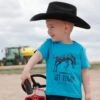 Cinch Kids Turquoise Get Rowdy Bronc Tee -Weaver Leather Cowboy Store MTT7671082