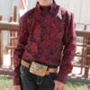 Boy's Cinch Navy And Red Paisley