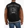Cinch Black And Brown Letterman Jacket