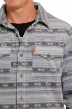 Cinch Blue Aztec Shacket -Weaver Leather Cowboy Store MWJ15800013
