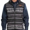 Cinch Men's Black & Grey Fleece Vest -Weaver Leather Cowboy Store MWV1585002