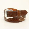 Nacona Men's Brown Basket Weave Belt -Weaver Leather Cowboy Store N2509248