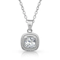 Montana Silversmiths Montana Silver Squarely Brilliant Wrapped Necklace