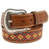 1/4" Multi-Colored Embroidered Belt -Weaver Leather Cowboy Store Nocona Boys Southwestern Belt prdcode 67366 s n44360081