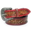 American Darling Red Tooled Belt -Weaver Leather Cowboy Store Picture1 b8c0207d c375 41be a829 22d96a1e79dc