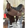 Double J 14 Inch Pozzi Roughout Barrel Saddle -Weaver Leather Cowboy Store Pozziside