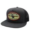 Red Dirt Designs Jackalope Charcoal And Grey Cap -Weaver Leather Cowboy Store RDHC155 Jackalope Charcoal Black