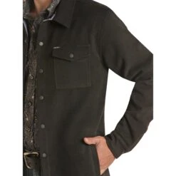 Rock & Roll Black Shirt Jacket -Weaver Leather Cowboy Store RRMO92RZWL B