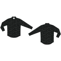 Rock & Roll Boy's Long Sleeve Black Paisley Vintage Button Down