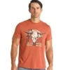 Panhandle Slim Unisex Rust Skull Tee -Weaver Leather Cowboy Store RRUT21R1C2