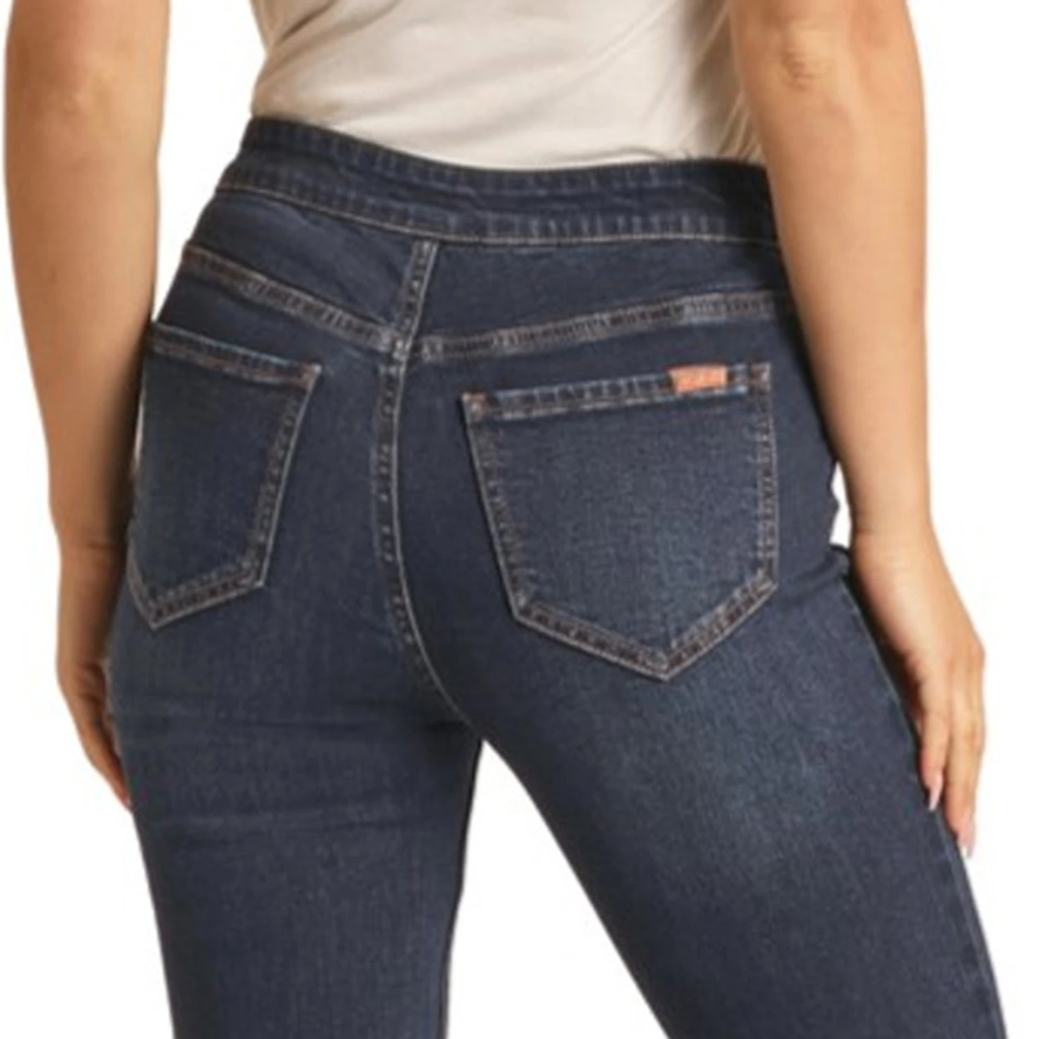 Rock & Roll Cowgirl Dark Wash Flare Jeans 5 Rock & Roll Cowgirl Dark Wash Flare Jeans - Image 3