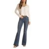 Front Seam Pull-on Flare Jeans -Weaver Leather Cowboy Store RRWD6PRZR1
