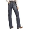 Rock & Roll Cowgirl Raised Denim Embroidery Jeans -Weaver Leather Cowboy Store Rock Roll Denim Mid Rise Stretch Raised V Bootcut Riding Jean S 2 12559