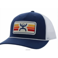 Hooey Mid Profile Navy/White Cap-Hombre Orange Hooey Up Patch