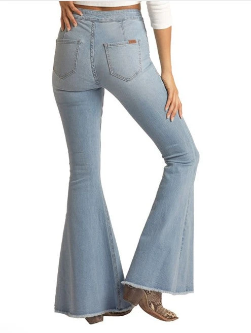 Light Multi-Dart Bell Bottom Jeans 4 Light Multi-Dart Bell Bottom Jeans - Image 2