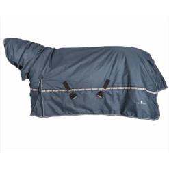 Classic Equine 10K Cross Trainer Winter Hooded Horse Blanket- Slate