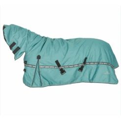 Classic Equine 10K Cross Trainer Hooded Winter Horse Blanket - Turquoise