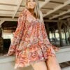Marble Print Long Sleeve Dress -Weaver Leather Cowboy Store Screenshot2022 11 03145137