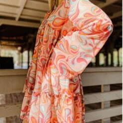 Marble Print Long Sleeve Dress -Weaver Leather Cowboy Store Screenshot2022 11 03145240
