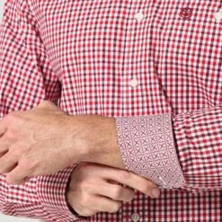 Wrangler George Strait Red/White Plaid Button Down L/S -Weaver Leather Cowboy Store Screenshot2022 12 29145239
