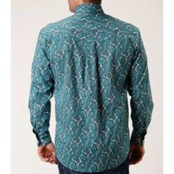 Roper Men's Turquoise Paisley Long Sleeve -Weaver Leather Cowboy Store Screenshot2023 02 22115323