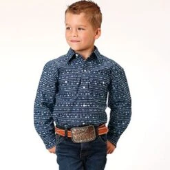Roper Boy's Aztec Print Shirt
