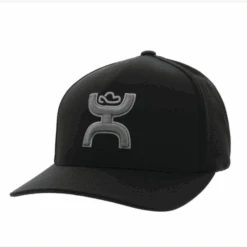 HOOEY "Coach" Black & Grey Flexfit Cap