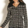 Women's Black/Grey Wool Jacket -Weaver Leather Cowboy Store WEG01584