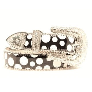 Kid's Black And White Polka Dot Belt 3 Kid's Black And White Polka Dot Belt