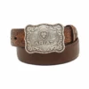 Ariat Boy's Distressed Brown Belt -Weaver Leather Cowboy Store a1301002