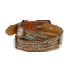 Ariat Kid's Brown Ribbon Inlay Belt -Weaver Leather Cowboy Store a1301448