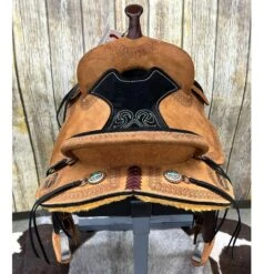 Circle Y 14 Inch Clover Leaf Barrel Saddle 11 Circle Y 14 Inch Clover Leaf Barrel Saddle -Weaver Leather Cowboy Store barrelback