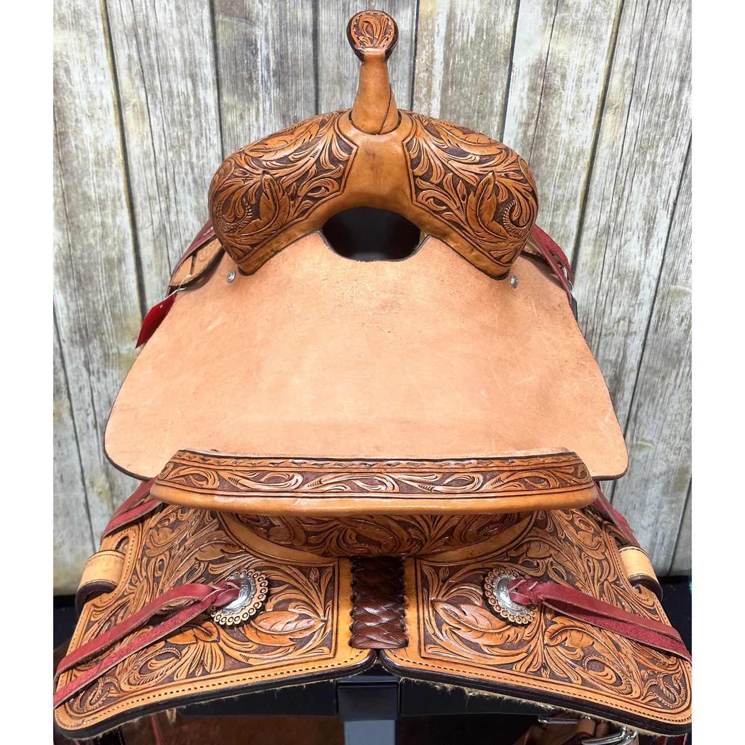 Paul Taylor 15 Inch Floral Barrel Saddle 6 Paul Taylor 15 Inch Floral Barrel Saddle - Image 4