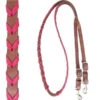 Martin Saddlery Pink Latigo Laced Barrel Reins -Weaver Leather Cowboy Store br34blpl e