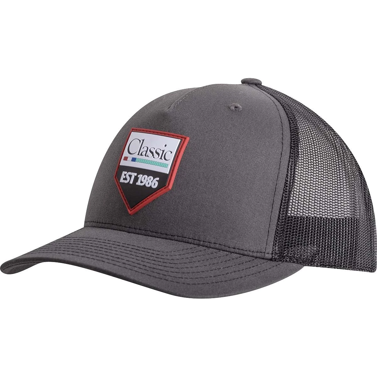 Classic Equine Classic Rope Company Charcoal And Black Rubber Patch Cap 3 Classic Equine Classic Rope Company Charcoal And Black Rubber Patch Cap
