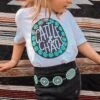 Girls Cattle & Chaos Tee 2 Girls Cattle & Chaos Tee -Weaver Leather Cowboy Store cattleandcahosupclose