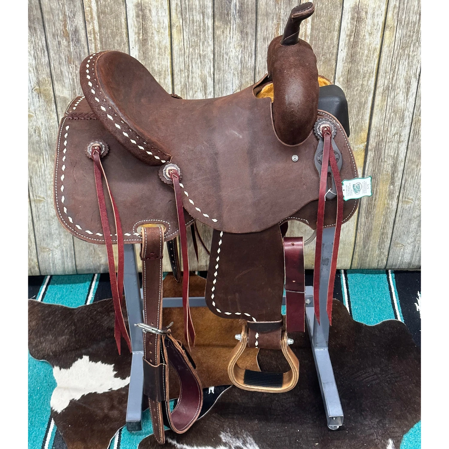 Paul Taylor Chocolate Roughout Barrel Saddle 4 Paul Taylor Chocolate Roughout Barrel Saddle - Image 2