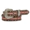 Kid's Brown And Pink Aztec Belt -Weaver Leather Cowboy Store da5222